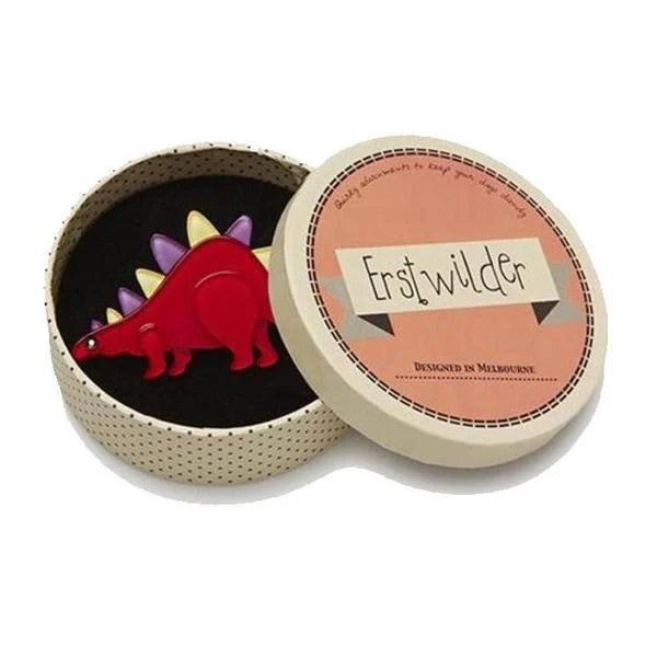 Erstwilder - Scotty The Stegosaurus Brooch (Red) - Erstwildersaurus (2016)