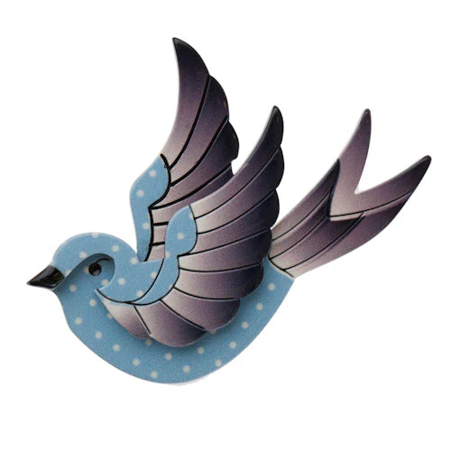 Erstwilder - Fancie Jo Sparrow Brooch (Blue/Grey) - Release 10 (2014)