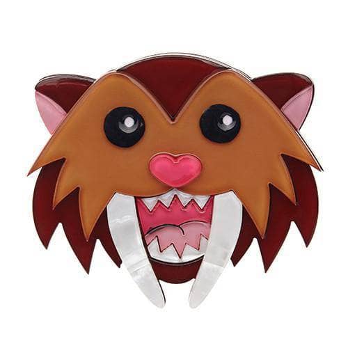 Erstwilder - Smilodon Smiles Sabre Tooth Tiger Brooch - Erstwildersaurs Returns (2016)