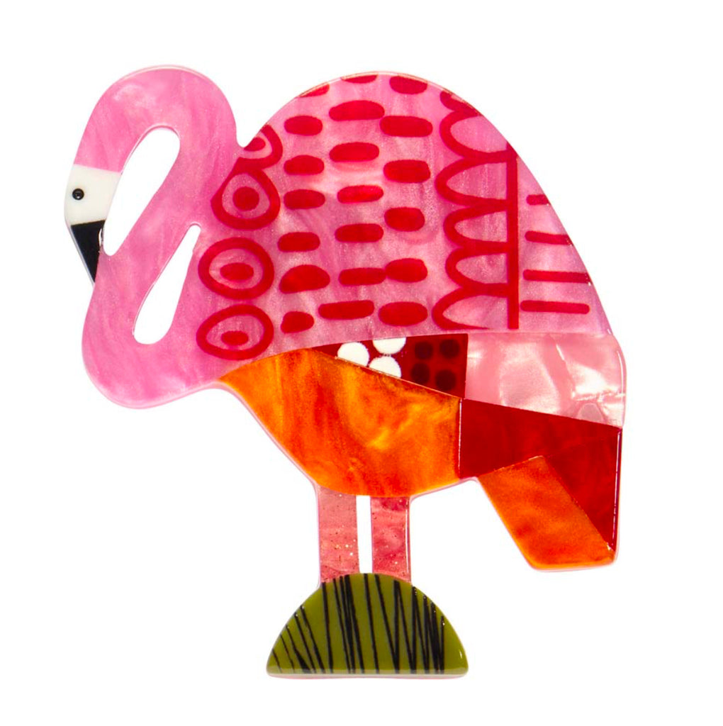 Erstwilder - A Flamingo Named Honk Brooch - Clare Youngs (2024)