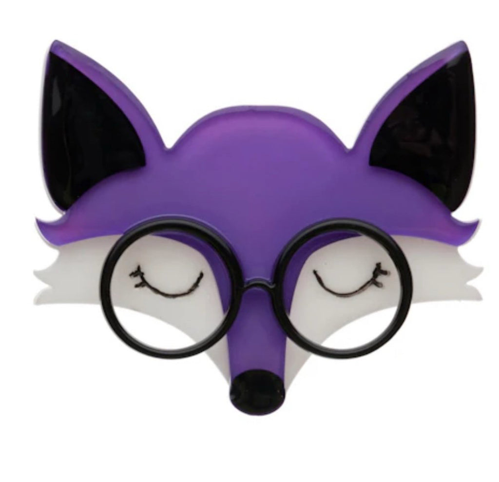 Erstwilder - Emery Asleep Fox Brooch (Purple) - Dressed to Impress (2014)