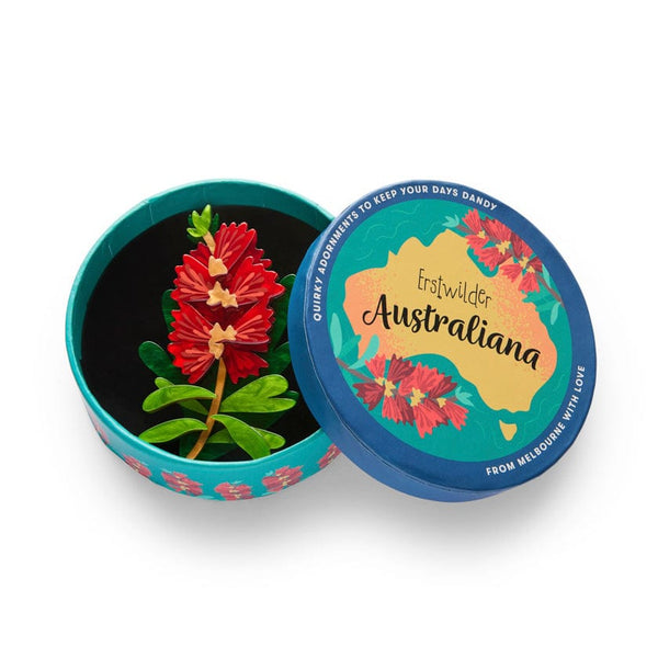 Erstwilder - Crimson Bottlebrush Brooch - Australiana (2025)