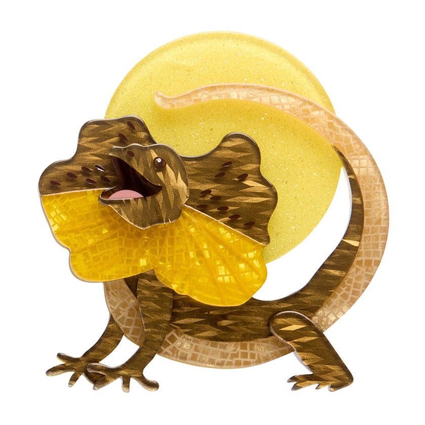 Erstwilder - Freddy the Frill-neck Lizard Brooch - Australiana (2025)