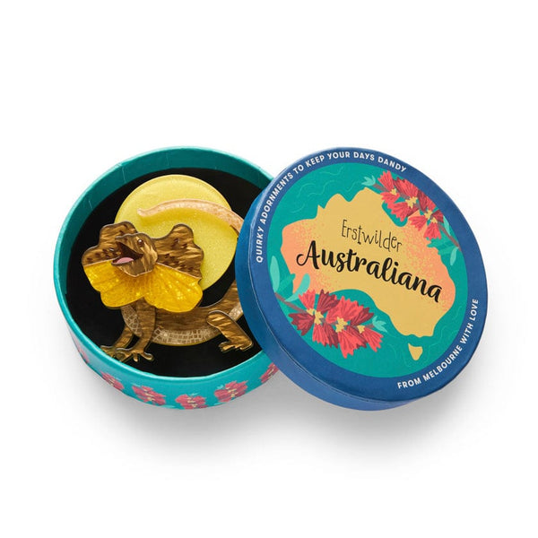 Erstwilder - Freddy the Frill-neck Lizard Brooch - Australiana (2025)