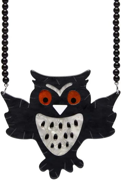 Erstwilder - A Halloween Hoot Owl Necklace - All Hallows Eve (2022)