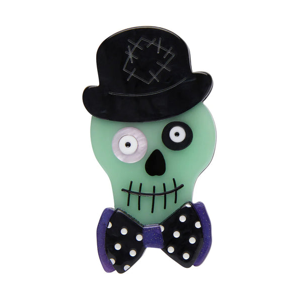 Erstwilder - Stan the Bow tie Man Brooch (Glow in The Dark) - All Hallows Eve 2022