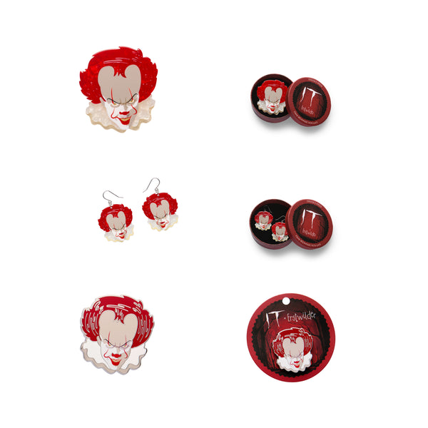 Erstwilder - Pennywise Brooch + Earrings + Enamel Pin Gift Pack - Thrills & Chills (2025)