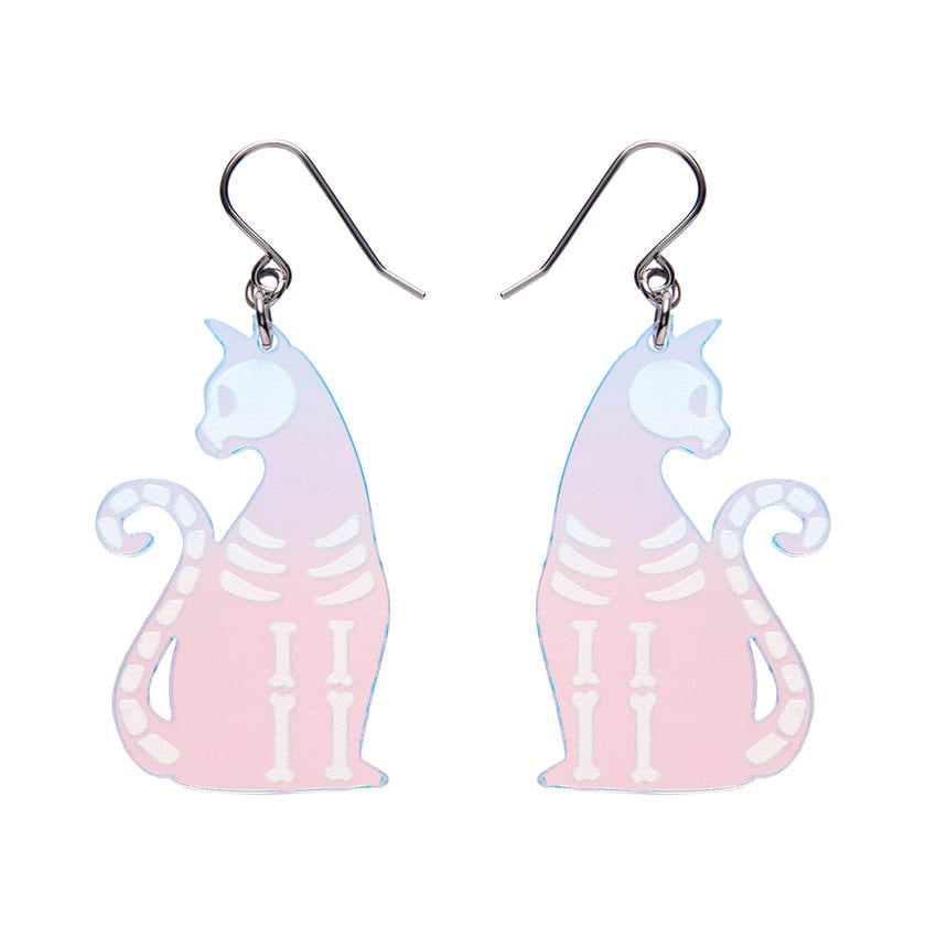 Erstwilder - Bone Kitty Drop Earrings (Iridecent) - Best of Halloween (2024)