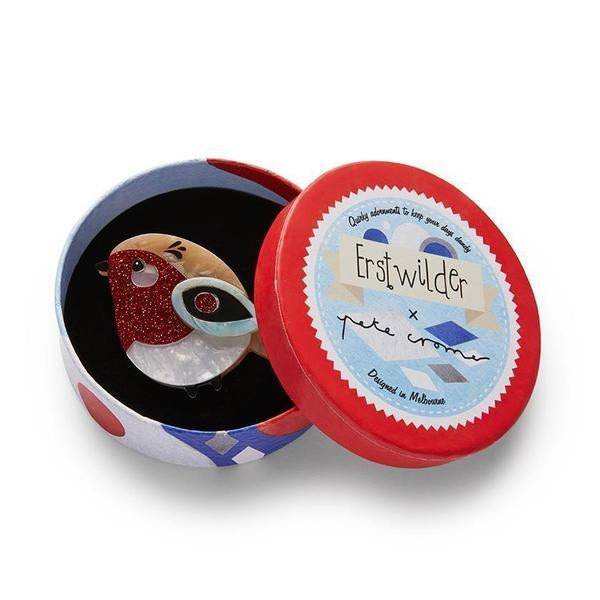 Erstwilder - Red  Robbin Robin Brooch - Pete Cromer II (2020)