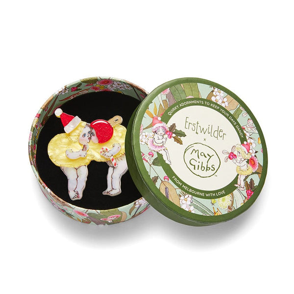 Erstwilder - Christmas Kisses Brooch - May Gibbs (2023)
