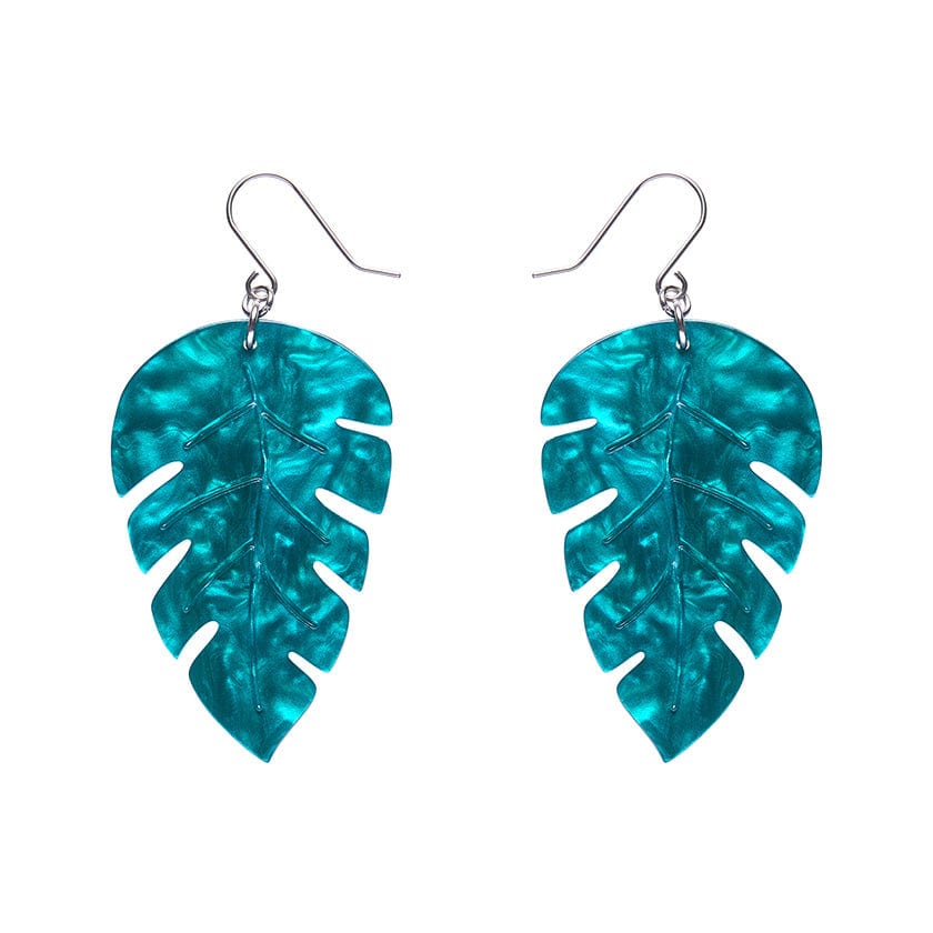 Erstwilder - Large Leaf Essential Drop Earrings - Green