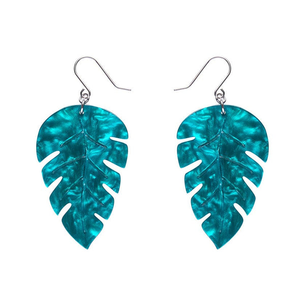 Erstwilder - Large Leaf Essential Drop Earrings - Green