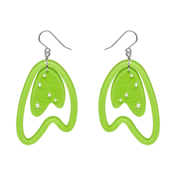 Erstwilder - Atomic Boomerang Drop Earrings - Green