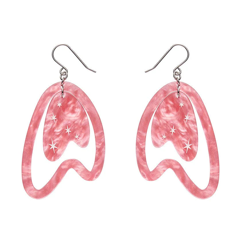 Erstwilder - Atomic Boomerang Drop Earrings - Pink