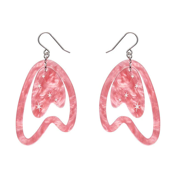 Erstwilder - Atomic Boomerang Drop Earrings - Pink