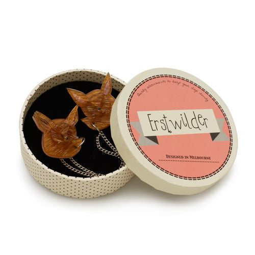 Erstwilder - Sleeping Kit Fox Double Brooch Collar Clips - American Diner 2.0 (2015)