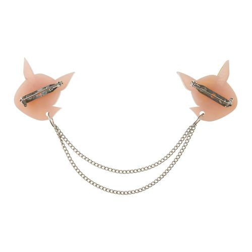 Erstwilder - Sleeping Kit Fox Double Brooch Collar Clips - American Diner 2.0 (2015)