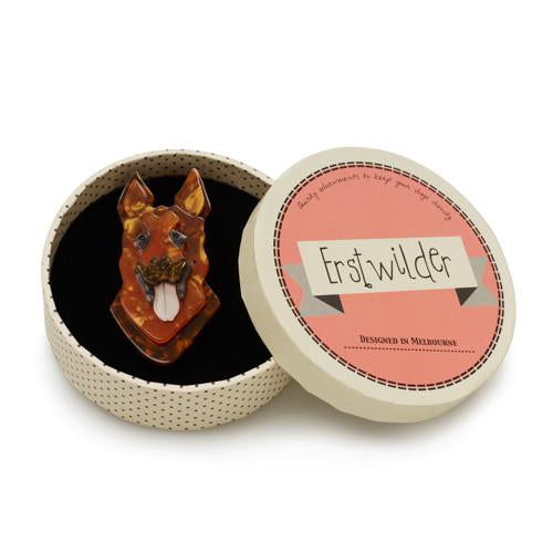 Erstwilder - Abbey Alsatian Dog Brooch - Most Requested (2015)