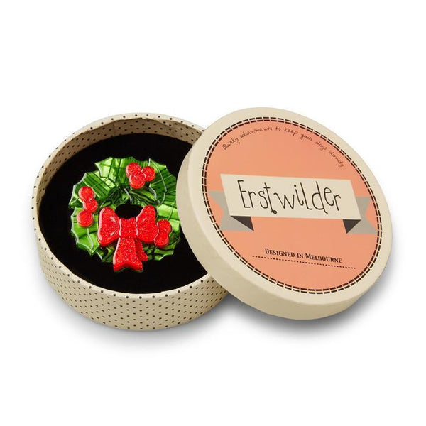 Erstwilder- Deck the Halls Wreath Brooch - Christmas Wishes (2016)