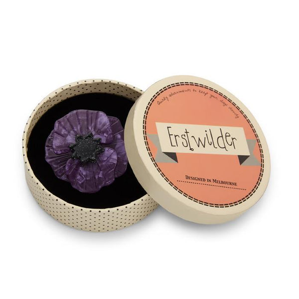 Erstwilder - Poppy Field Brooch (Purple) - Poppies (2017)