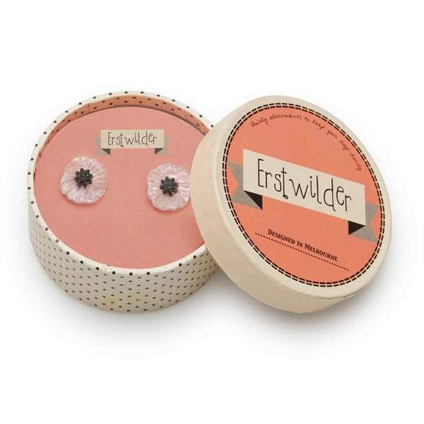 Erstwilder - Poppy Field Stud Earrings (White) - Poppies (2017)