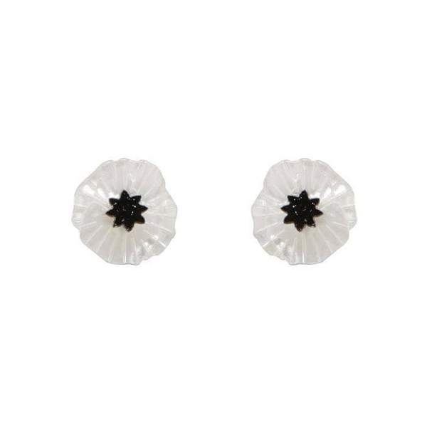 Erstwilder - Poppy Field Stud Earrings (White) - Poppies (2017)