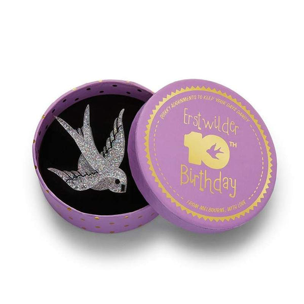 Erstwilder - Bluebird of Happiness Brooch - Silver - 10th Birthday Fan Favorites (2021)