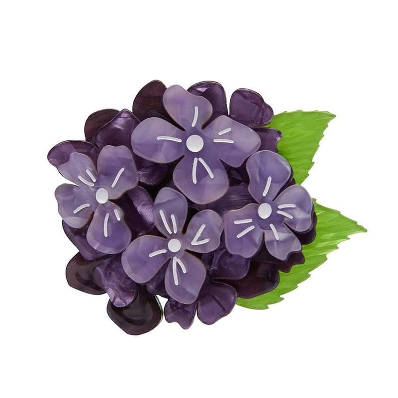 Erstwilder - Heartfelt Hydrangea Brooch (Purple) - Fan Favorites (2020)