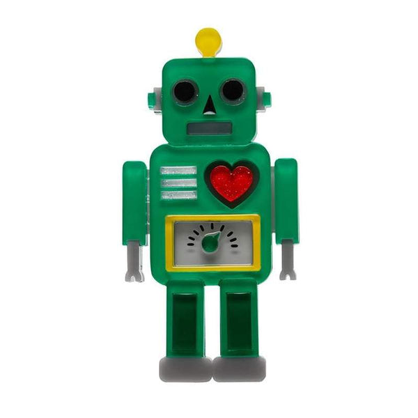 Erstwilder - Nuts and Bolts Vintage Robot Brooch (Green) - 10th Birthday Fan Favorites (2021)