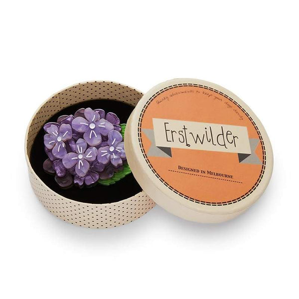 Erstwilder - Heartfelt Hydrangea Brooch (Purple) - Fan Favorites (2020)