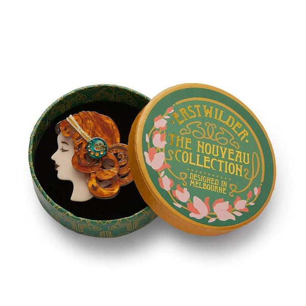 Erstwilder - Mademoiselle Bernhardt Brooch (Titan Red Hair) - Art Nouveau (2020)