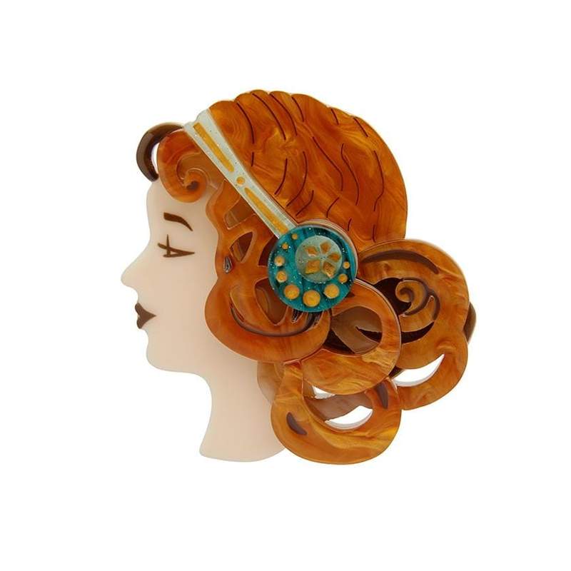 Erstwilder - Mademoiselle Bernhardt Brooch (Titan Red Hair) - Art Nouveau (2020)