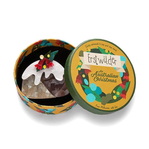 Erstwilder - The Good Pud Plum Pudding Brooch - An Australian Christmas (2021)