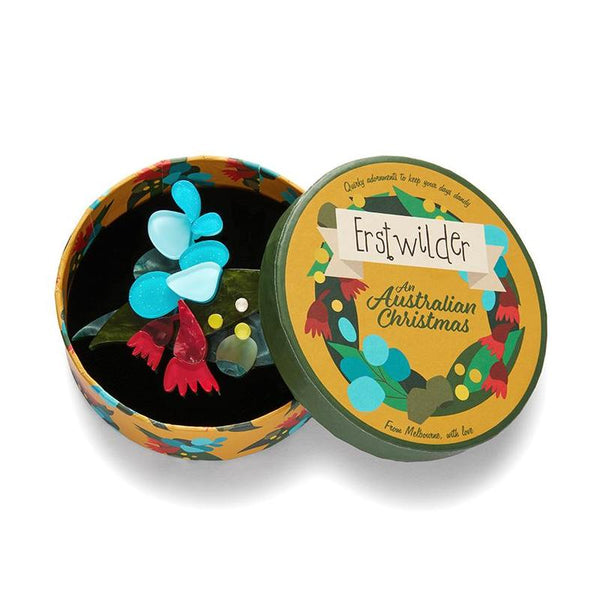 Erstwilder - Christmas Holly-Days Brooch - An Australian Christmas (2021)