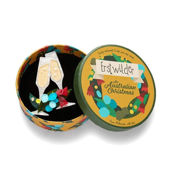 Erstwilder - A Champagne Christmas Brooch - An Australian Christmas (2021)