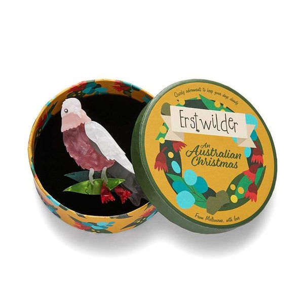 Erstwilder - No Christmas Fool Galah Brooch - An Australian Christmas (2021)