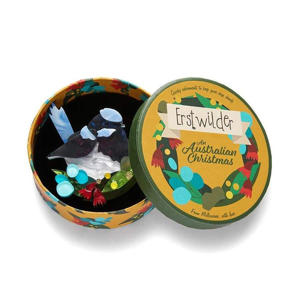 Erstwilder - A Splendid Christmas Fairy Wren Brooch - An Australian Christmas (2021)