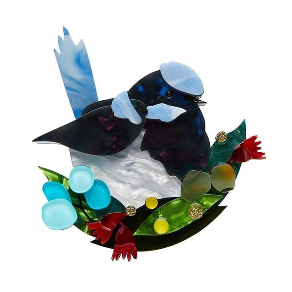 Erstwilder - A Splendid Christmas Fairy Wren Brooch - An Australian Christmas (2021)