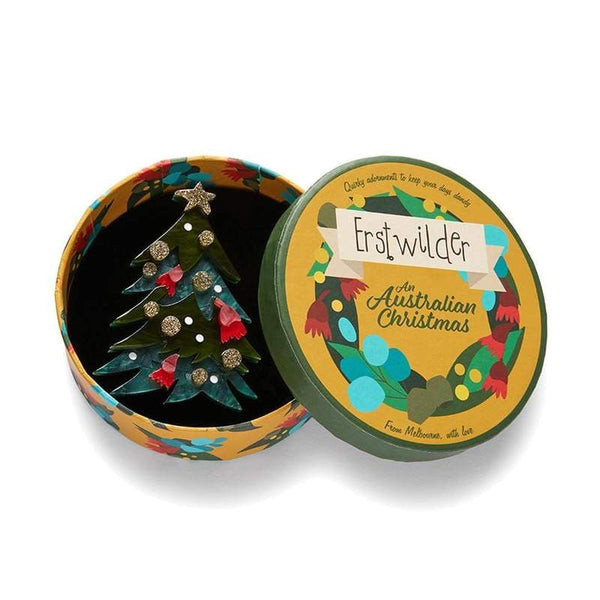 Erstwilder - Yuletide Timber Brooch - An Australian Christmas (2021)