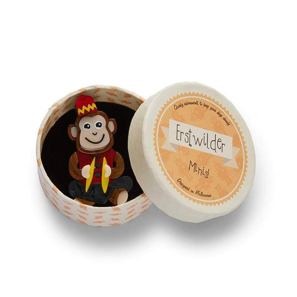 Erstwilder - Charley Chimp Mini Brooch - Toy Minis (2021)