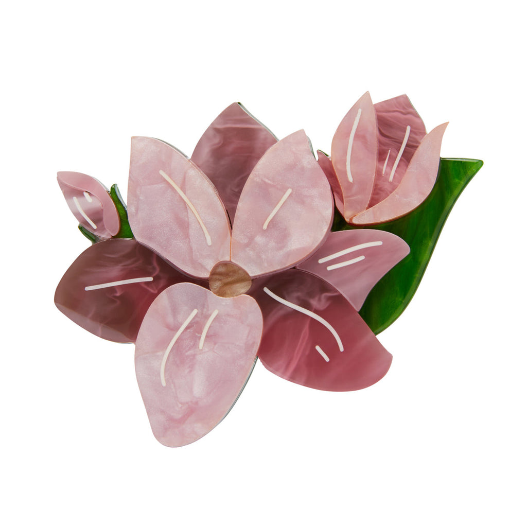 Erstwilder - Magnificent Pink Magnolia Brooch - A Fuller Bloom (2019)