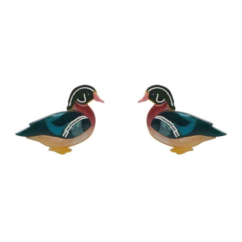 Erstwilder - Mallard Ballard Stud Earrings - Woodlands (2020)