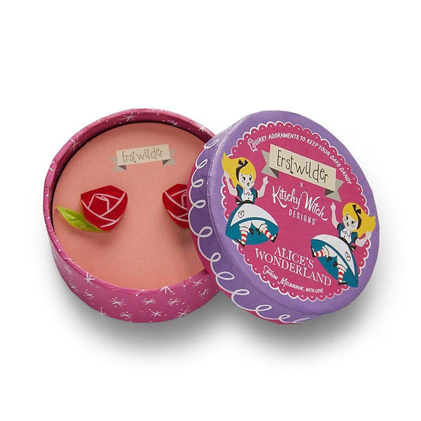 Erstwilder - Painted Rose Earrings - Kitschy Witch (2021)