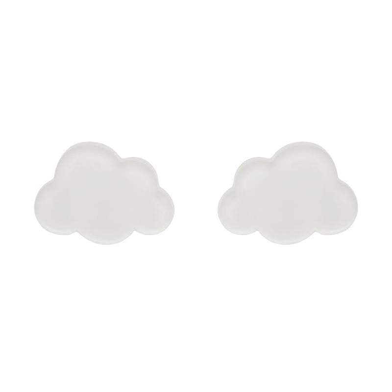 Erstwilder - Cloud Bubble Resin Stud Earrings - White