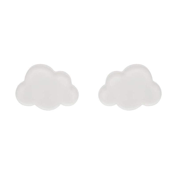 Erstwilder - Cloud Bubble Resin Stud Earrings - White