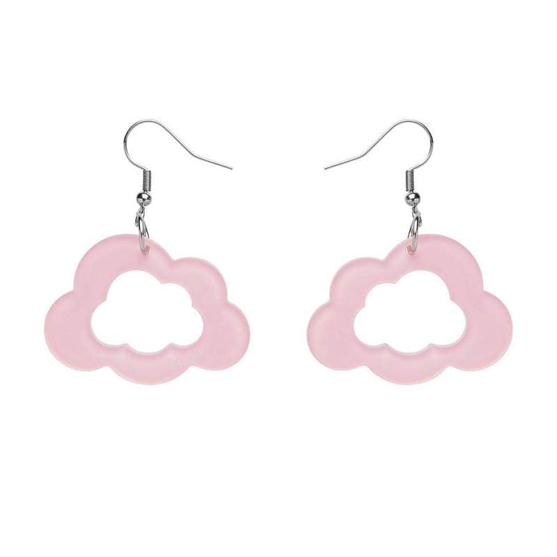 Erstwilder - Cloud Bubble Resin Drop Earrings - Pink