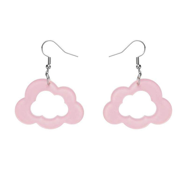 Erstwilder - Cloud Bubble Resin Drop Earrings - Pink