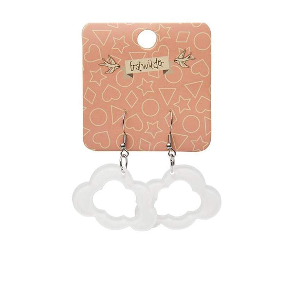 Erstwilder - Cloud Bubble Resin Drop Earrings - White