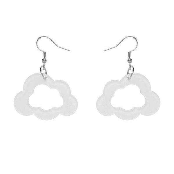 Erstwilder - Cloud Bubble Resin Drop Earrings - White