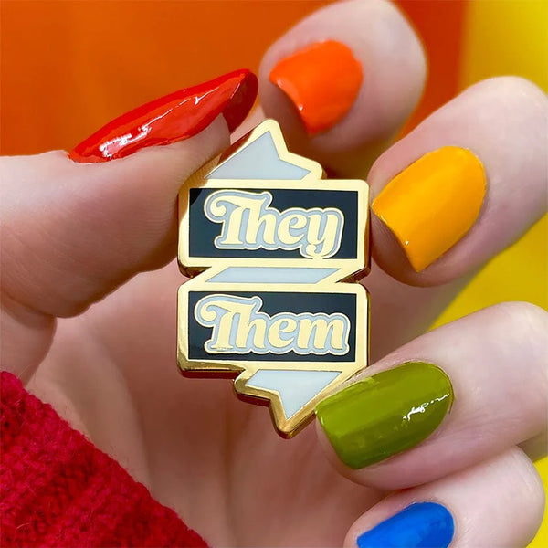 Erstwilder - They/Them Pronoun Enamel Pin